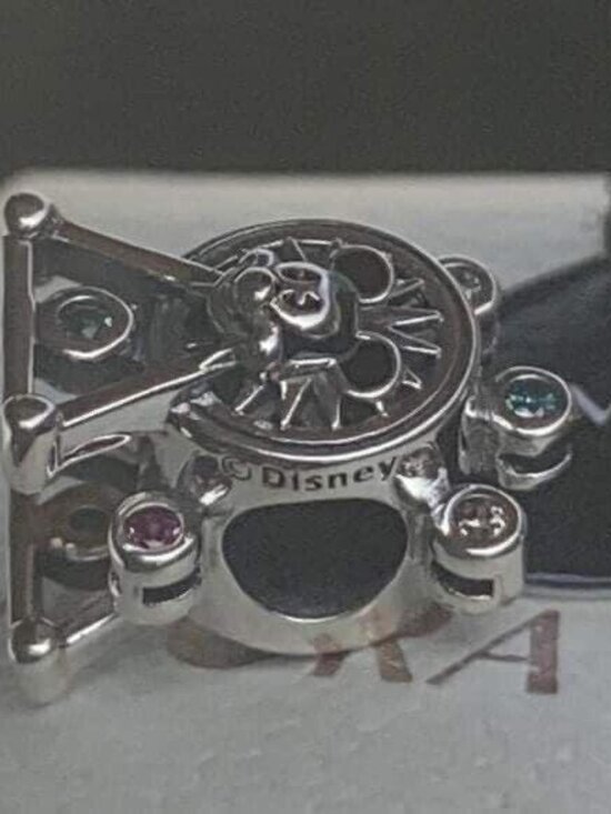 Authentic Disney Pandora Mickey Ferris Wheel Silver Charm 925 Ale - Picture 4 of 6